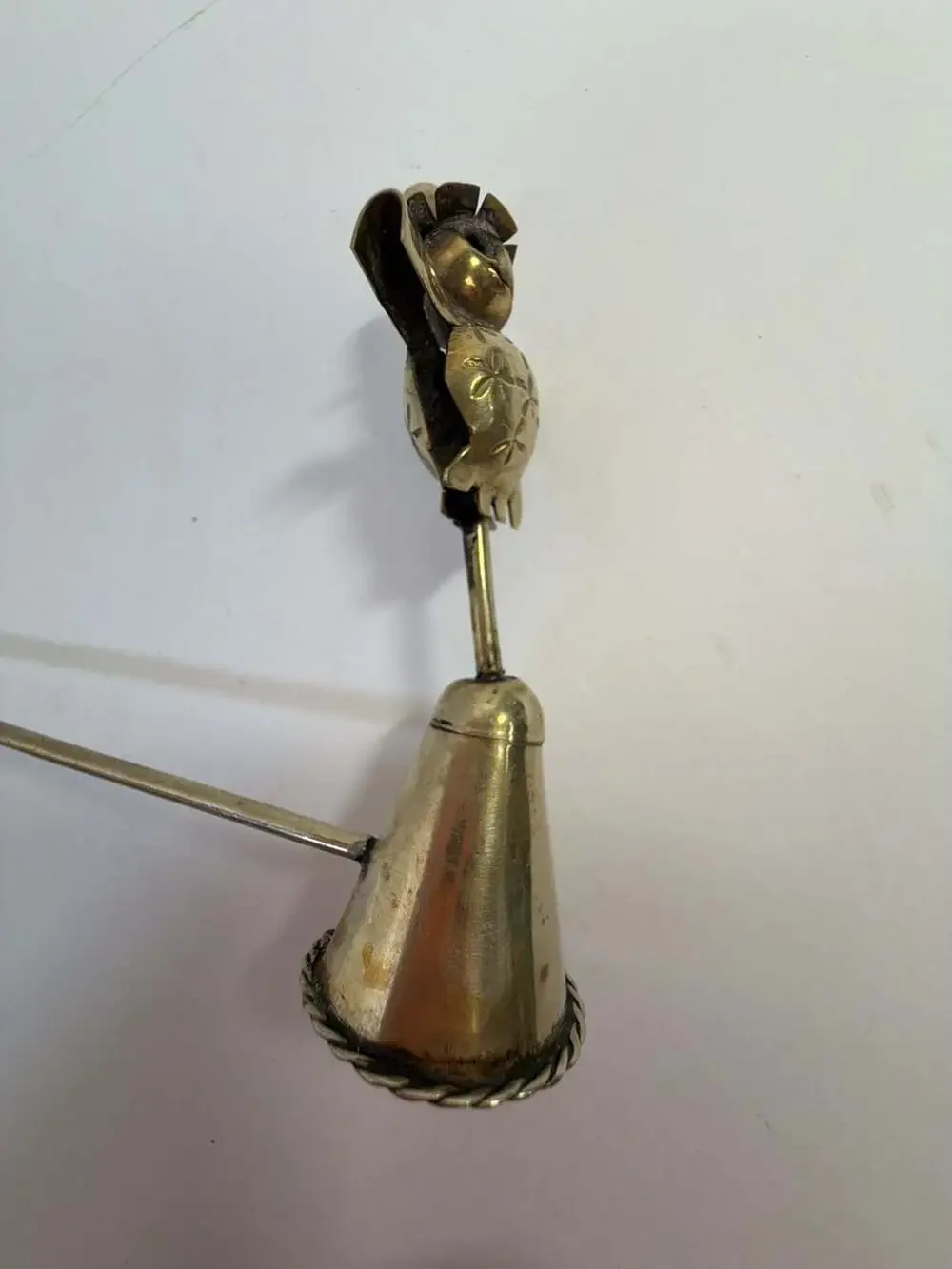 Vintage Hand Forged Brass Scarecrow‎ Figurine Candle Snuffer